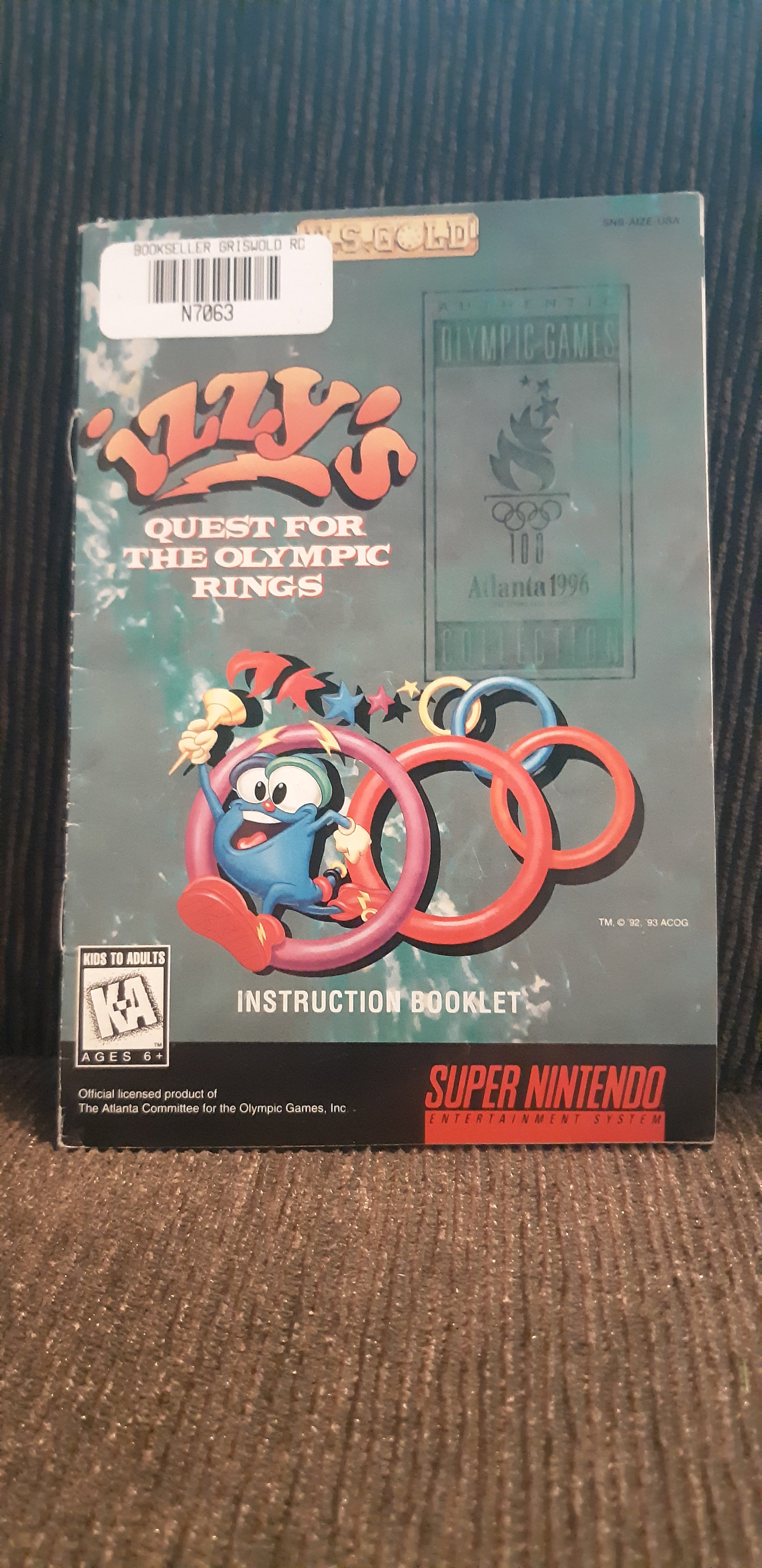 izzy's the quest for the olympic rings snes manual