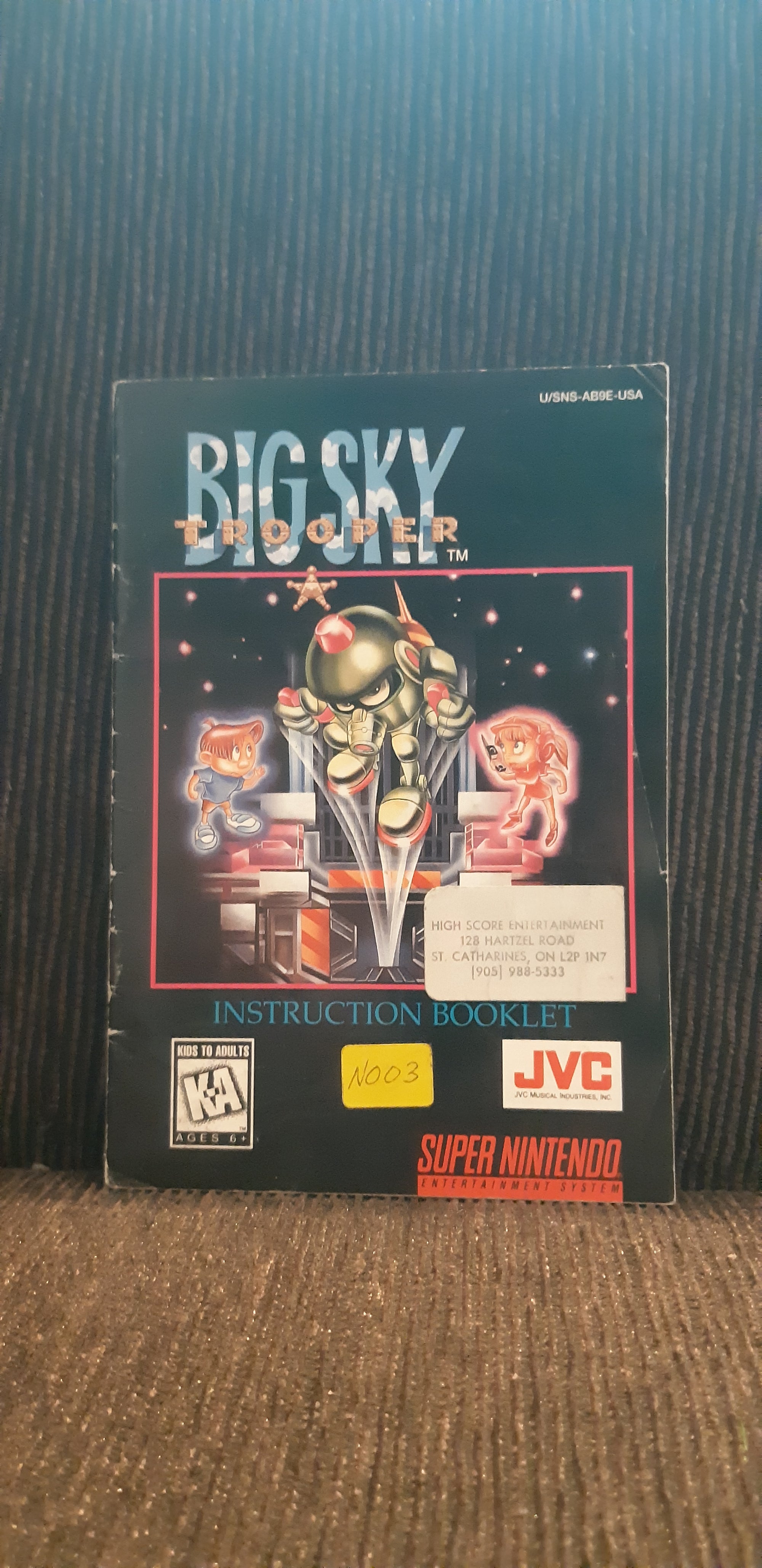 big sky trooper snes manual