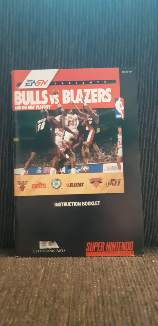 bulls vs blazers and the nba playoffs snes manual