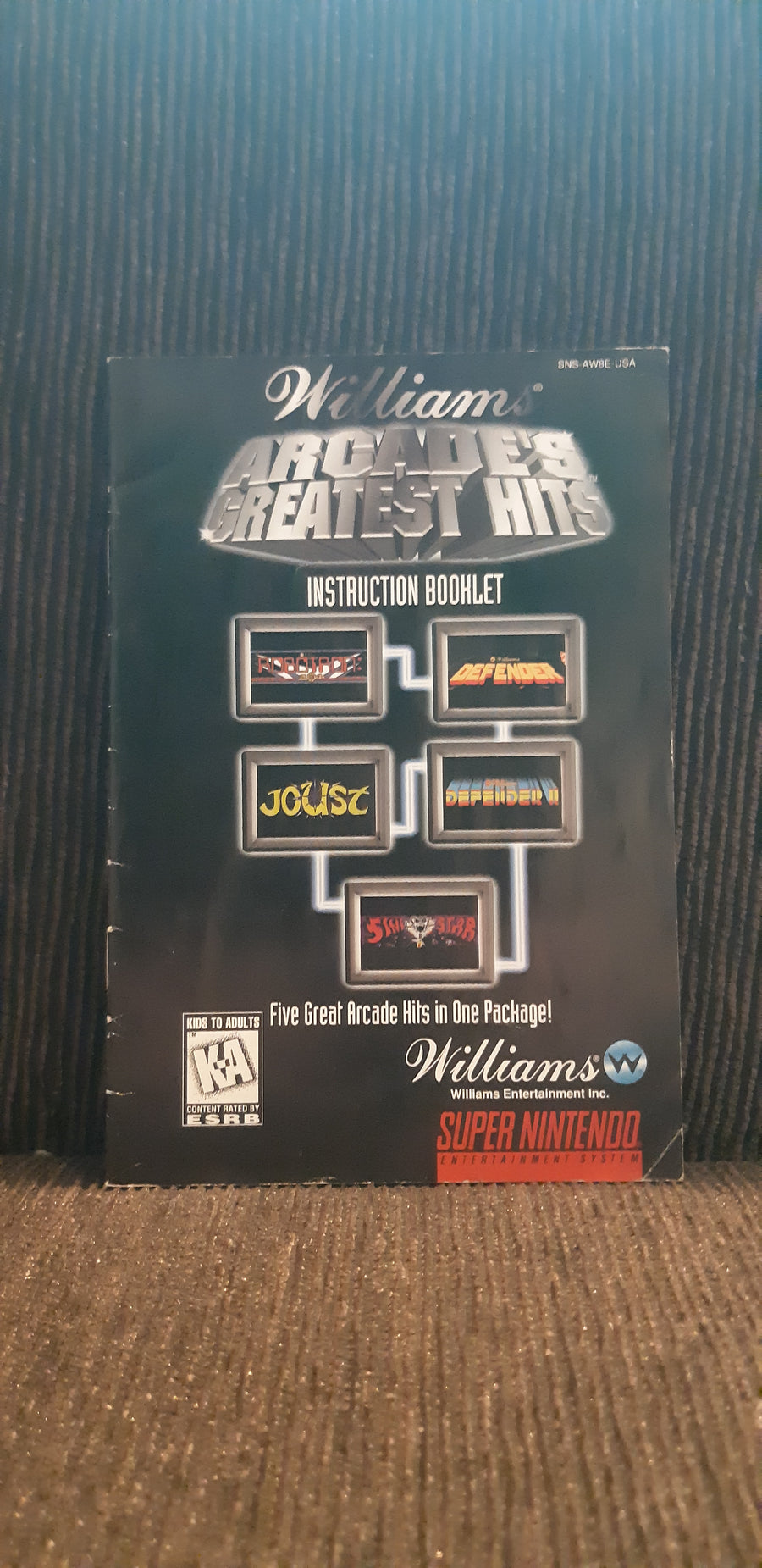 william arcade greatest hits snes manual
