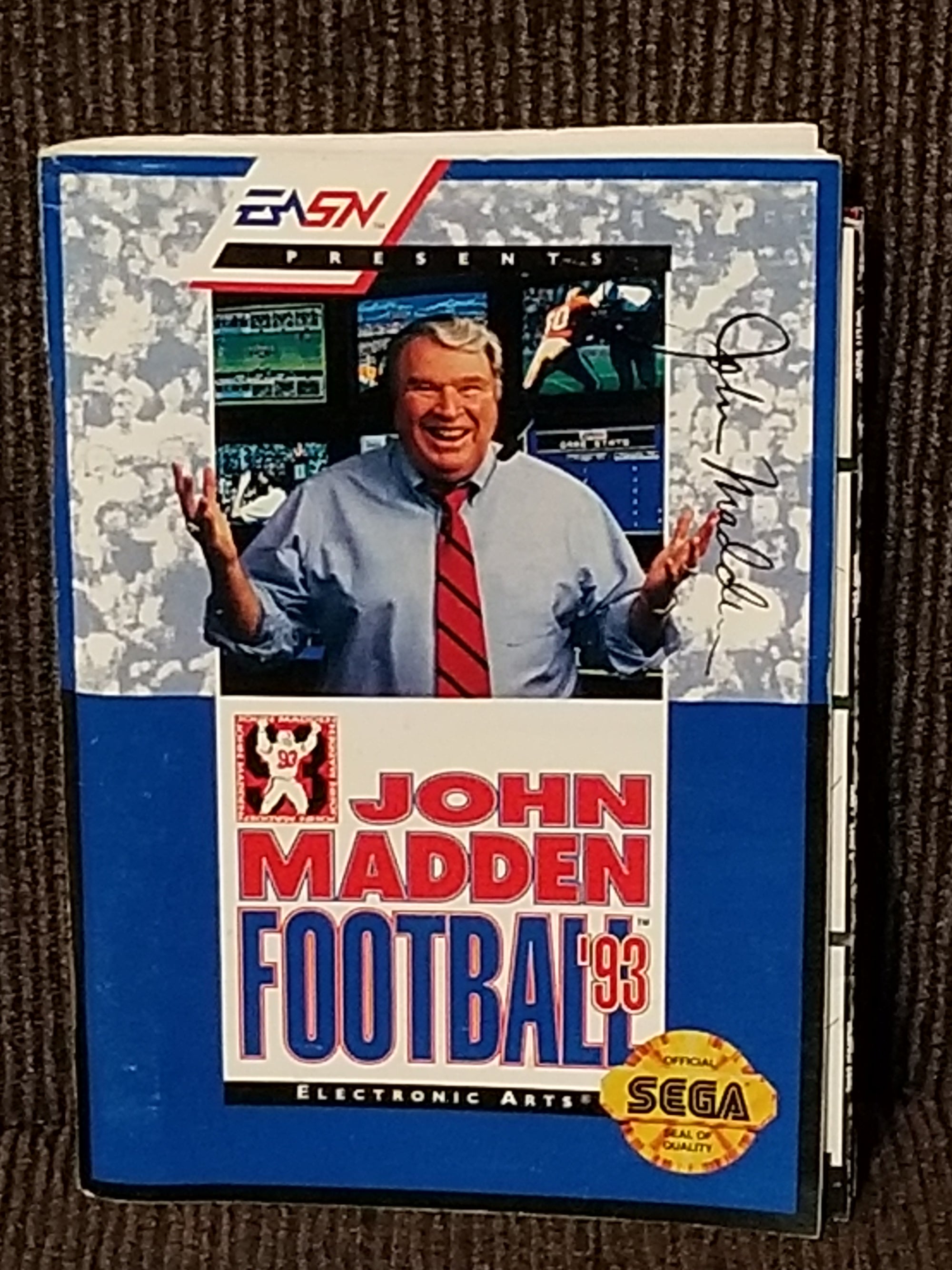 John Madden Football 93 genesis manual