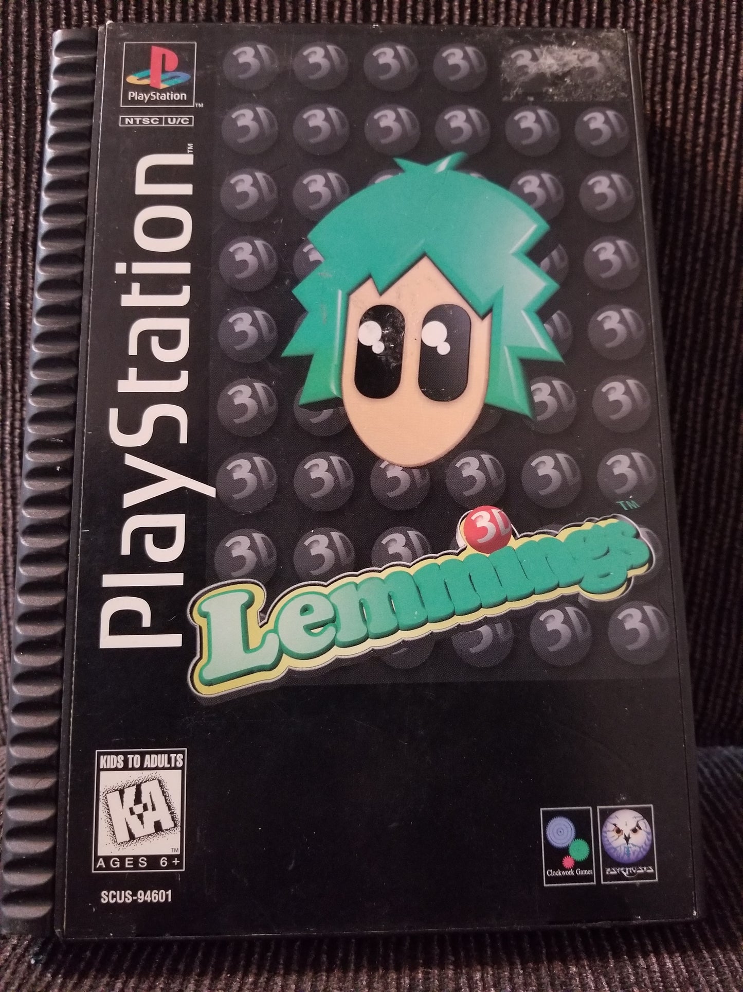 Lemmings 3D Box And Manual Longbox