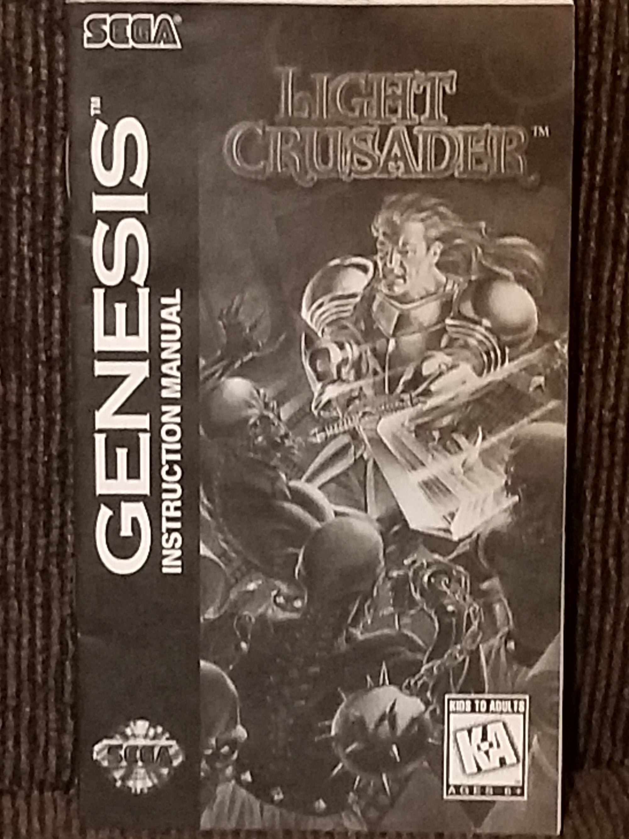 Light Crusader genesis manual