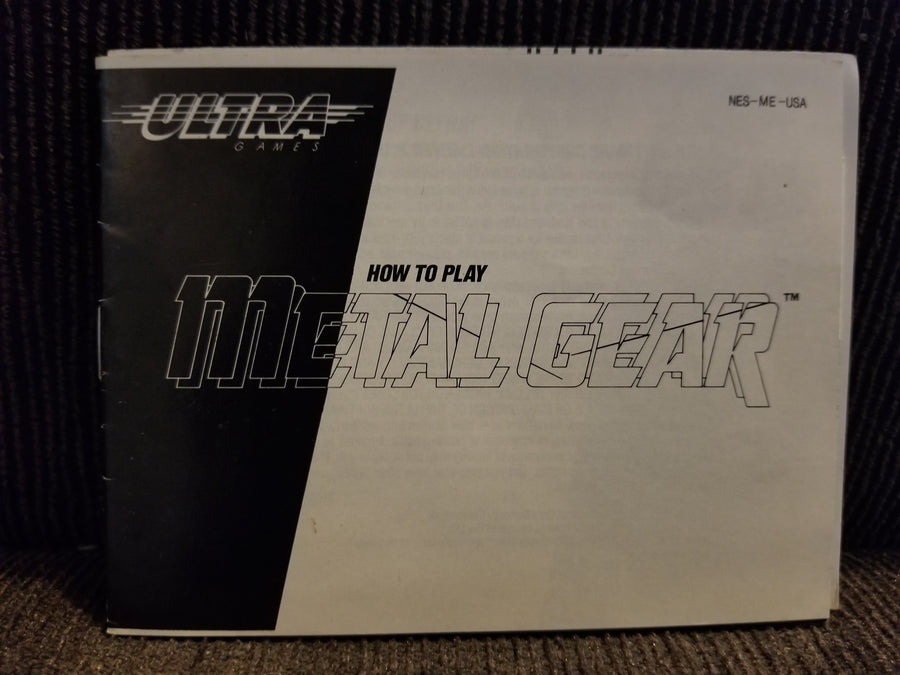 metal gear nes manual damaged