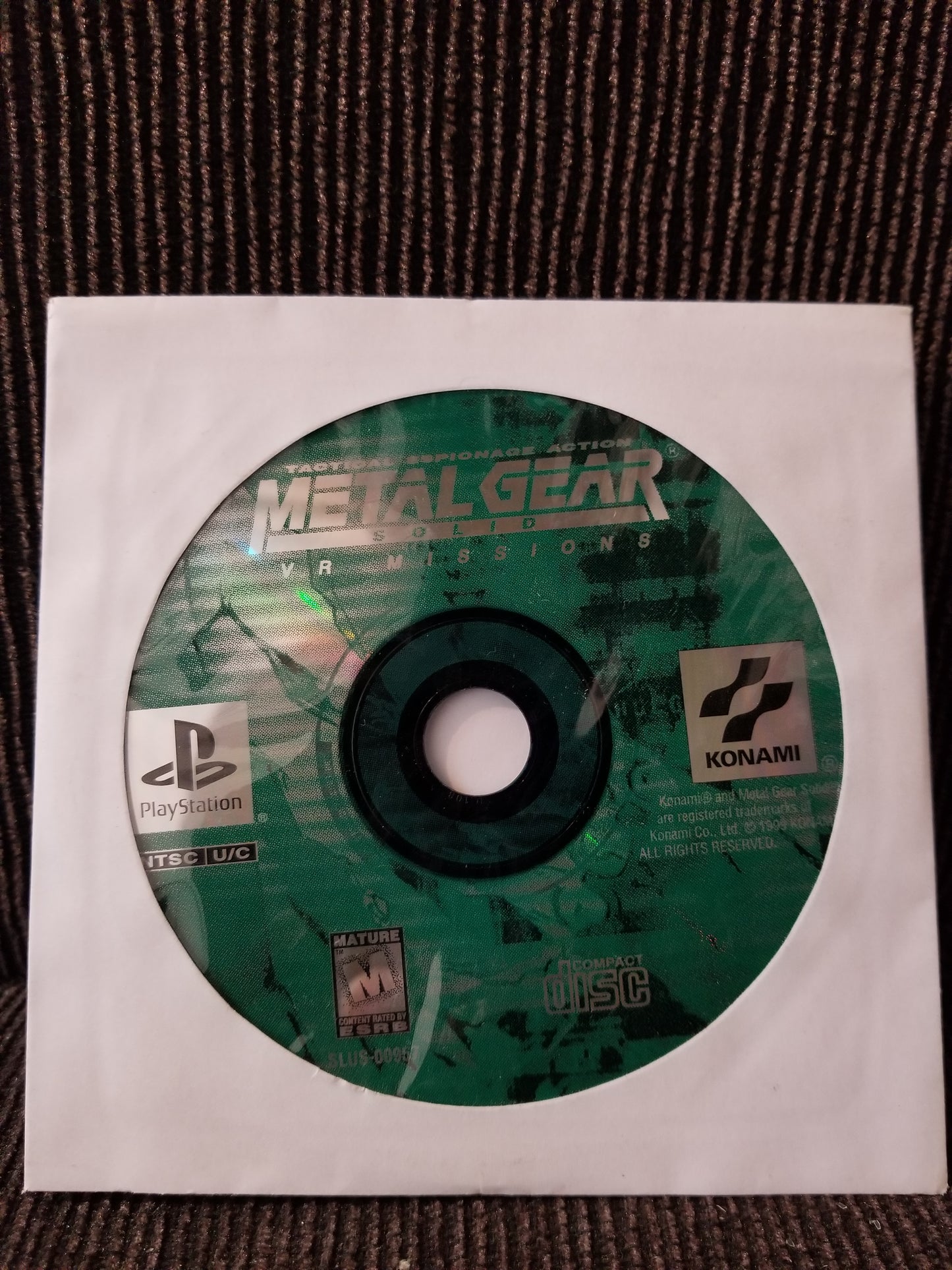 Metal Gear Solid Vr Missions Disc Only