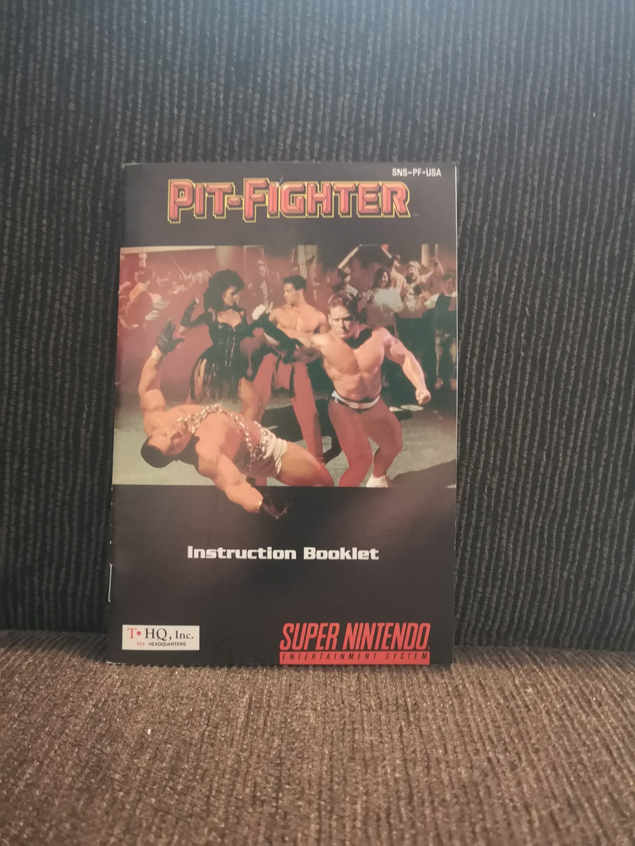 Pit Fighter snes manual