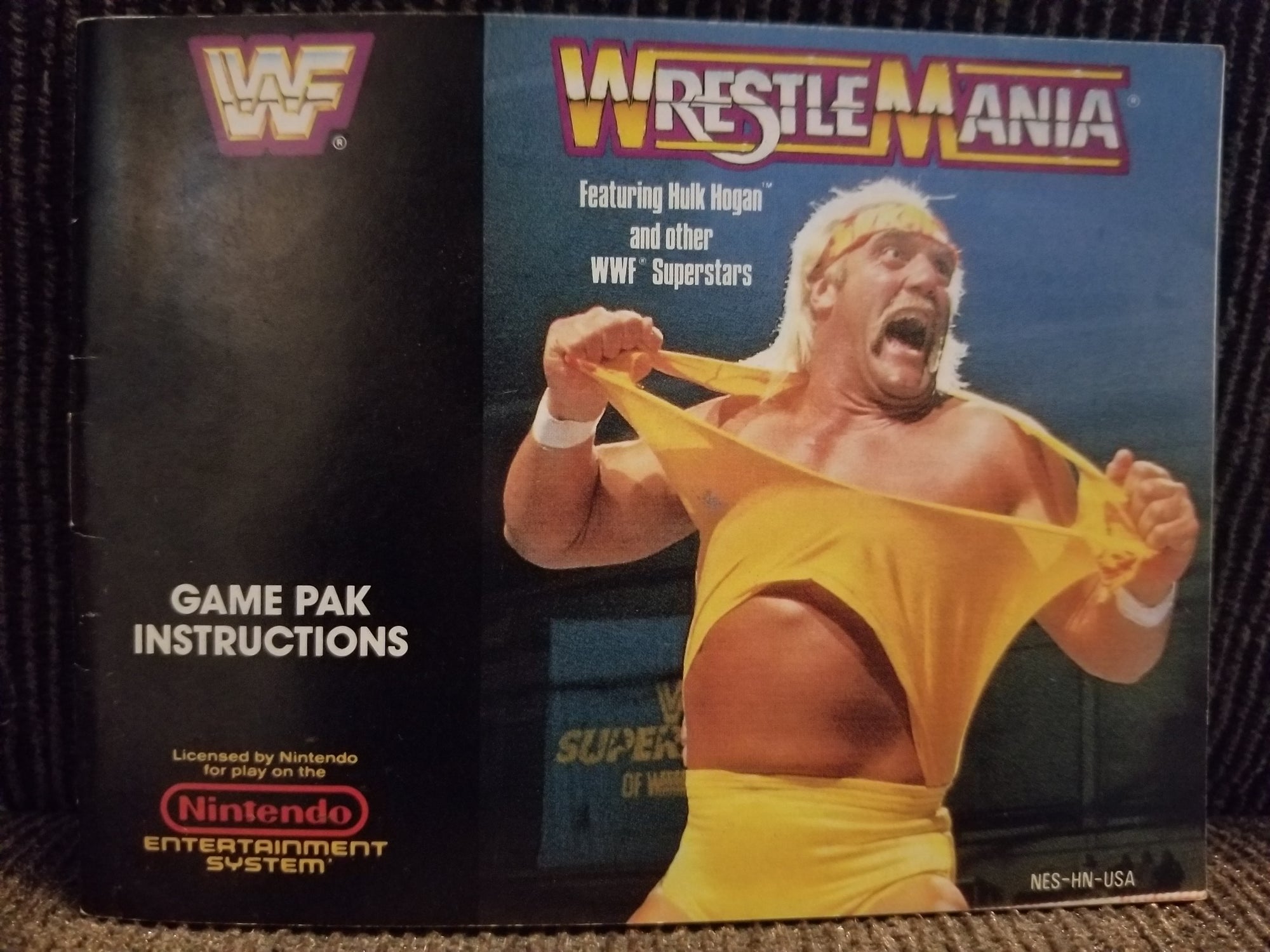 WWF wrestlemania nes manual