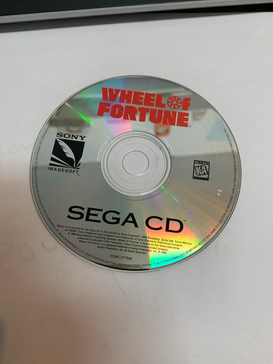 wheel of fortune disc only sega cd