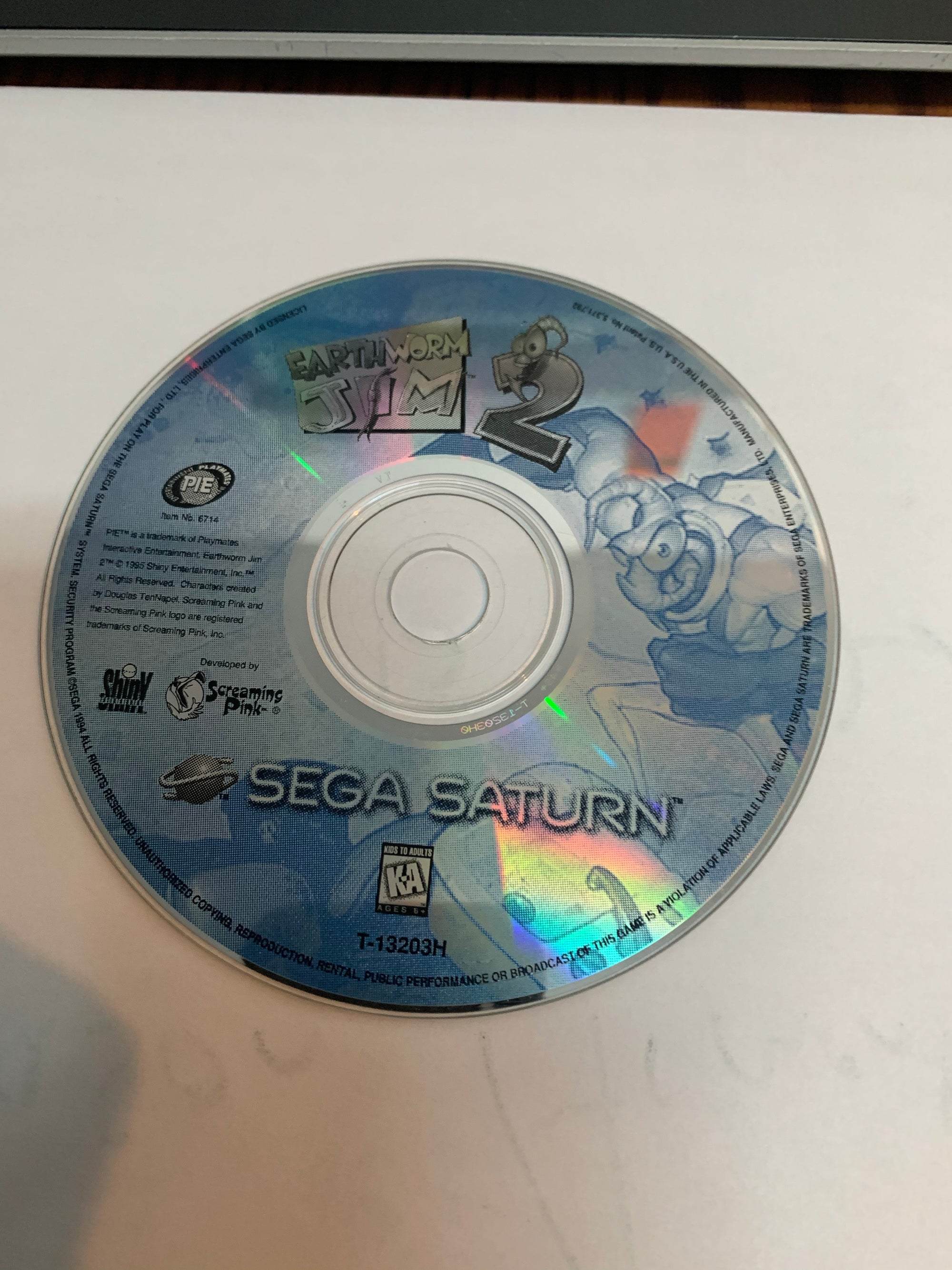 earthworm jim 2 disc only sega saturn