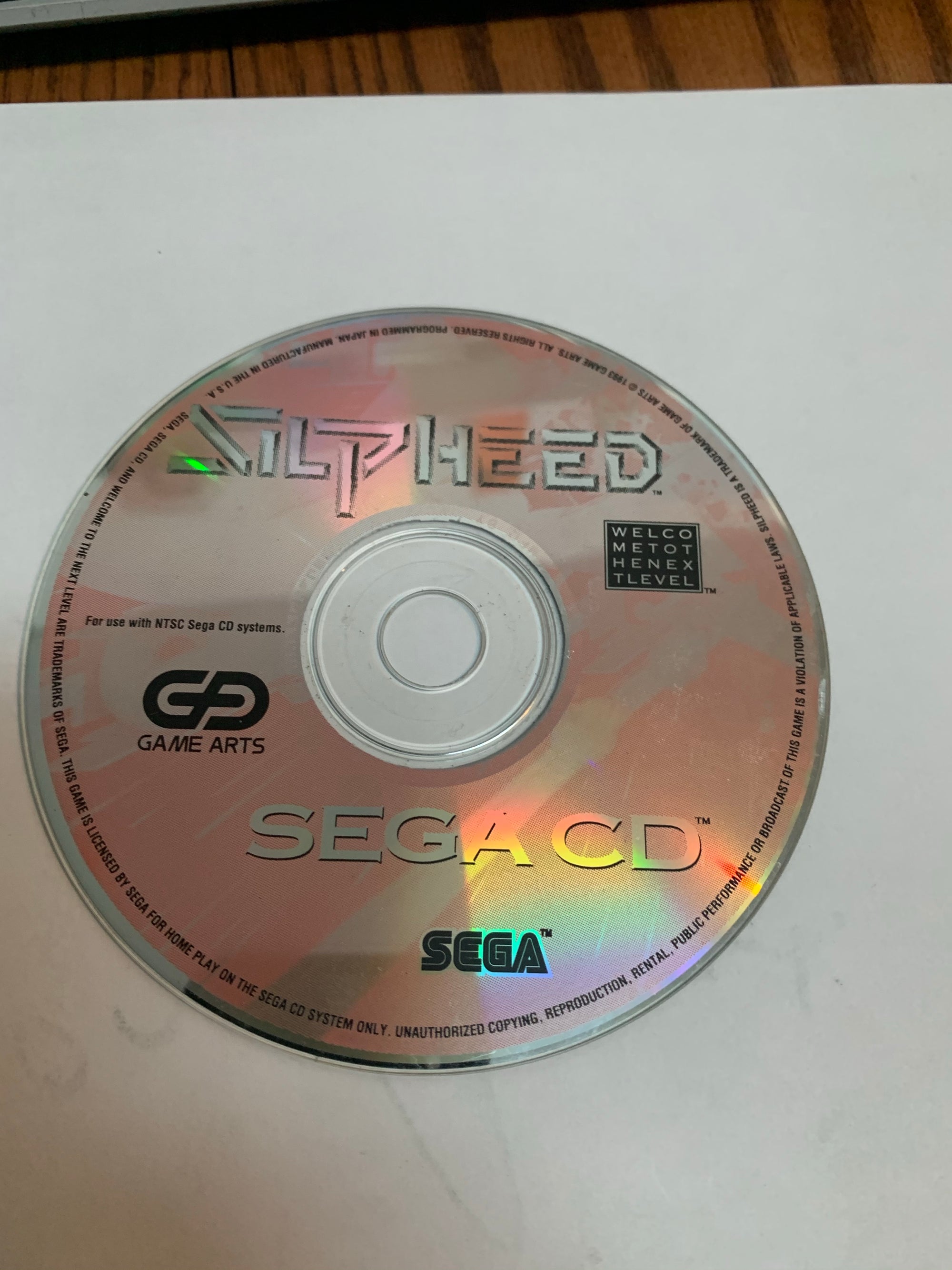 silpheed disc only sega cd