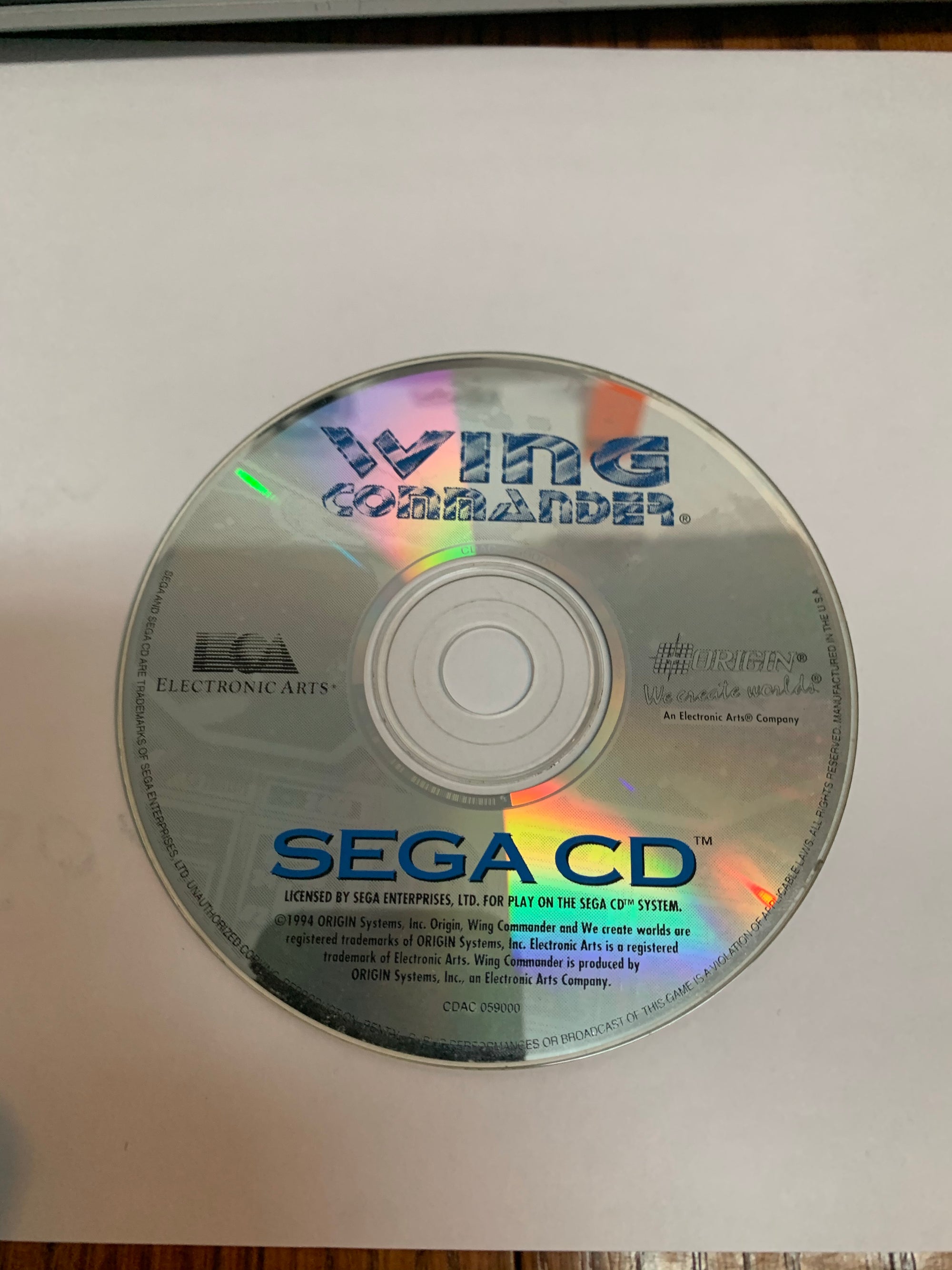 wing commander disc only sega cd