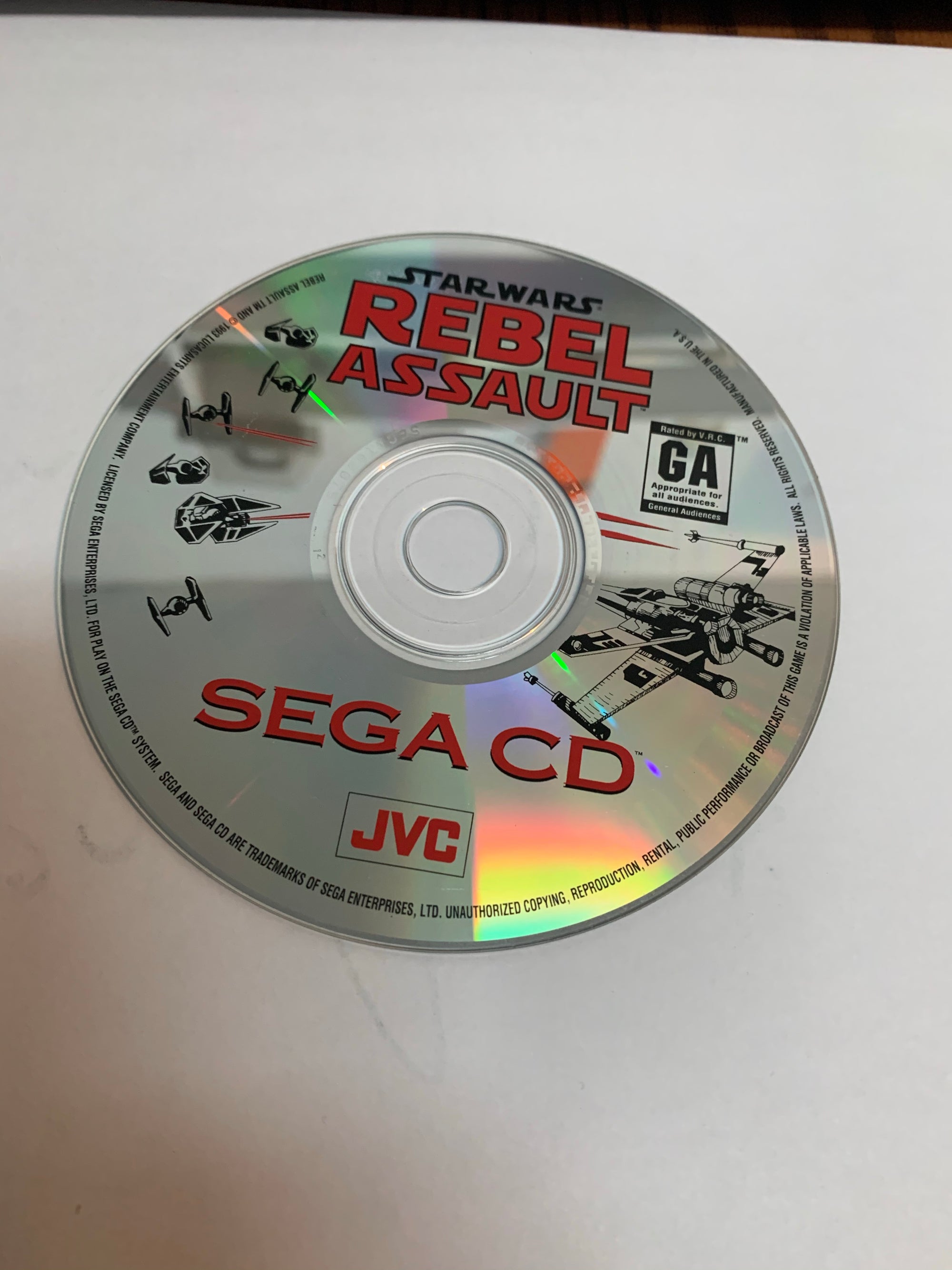 star wars rebel assault disc only sega cd