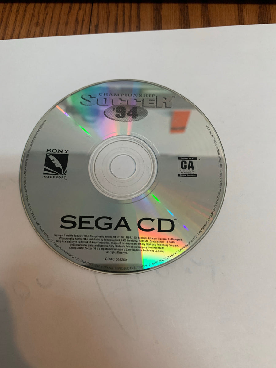 championship soccer 94 disc only sega cd