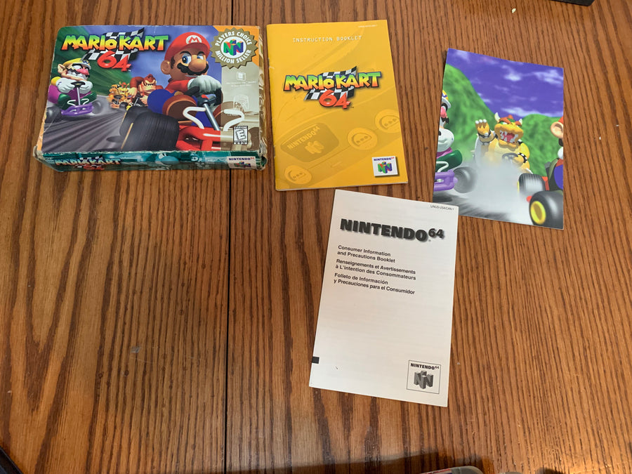 Mario Kart 64 box and manual