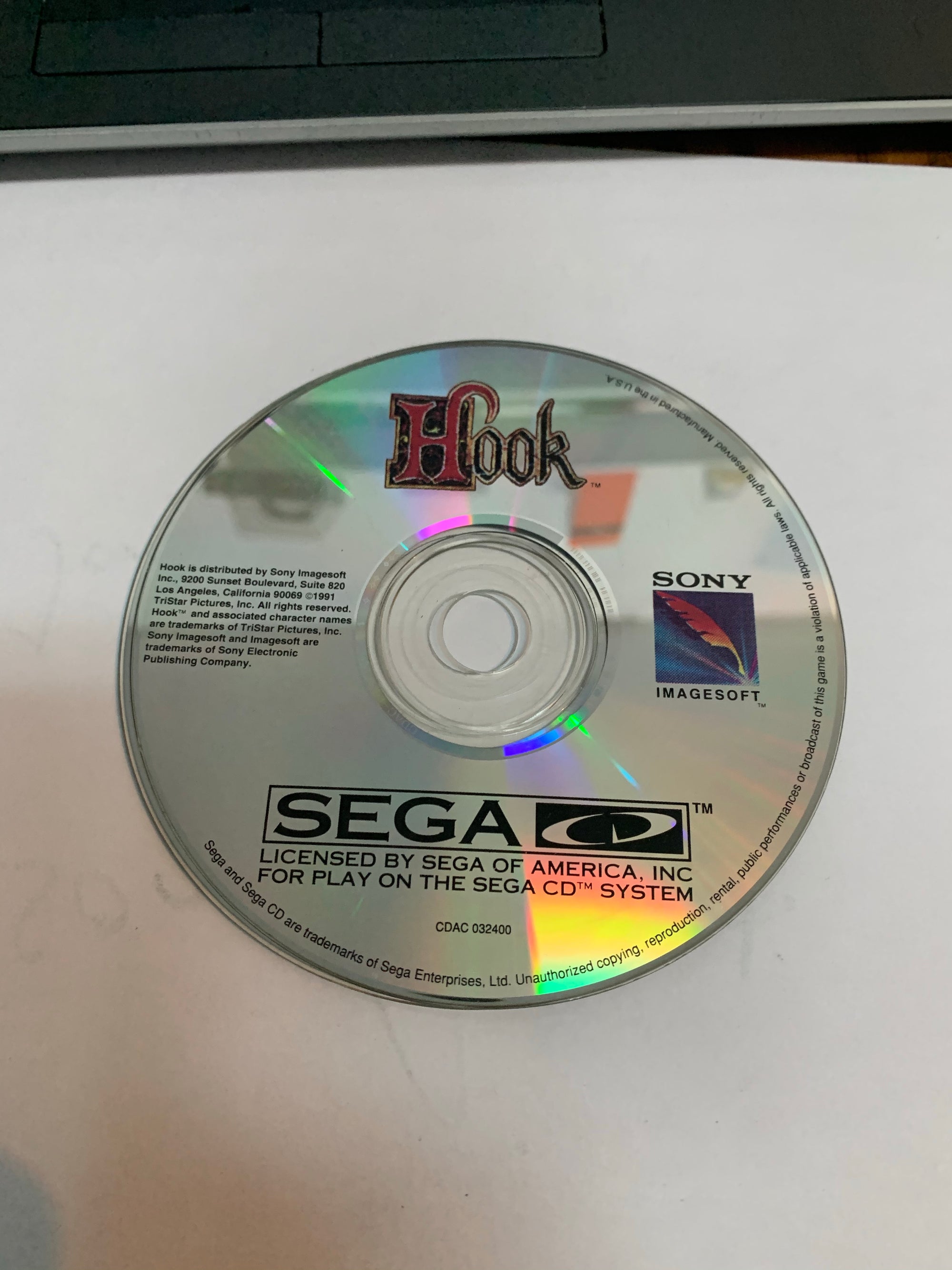 hook disc only sega cd