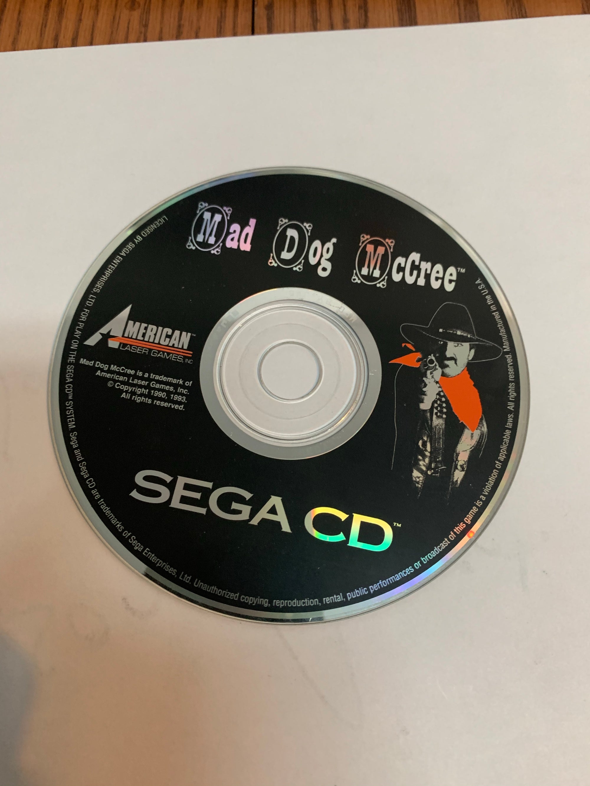 mad dog mccree disc only sega cd