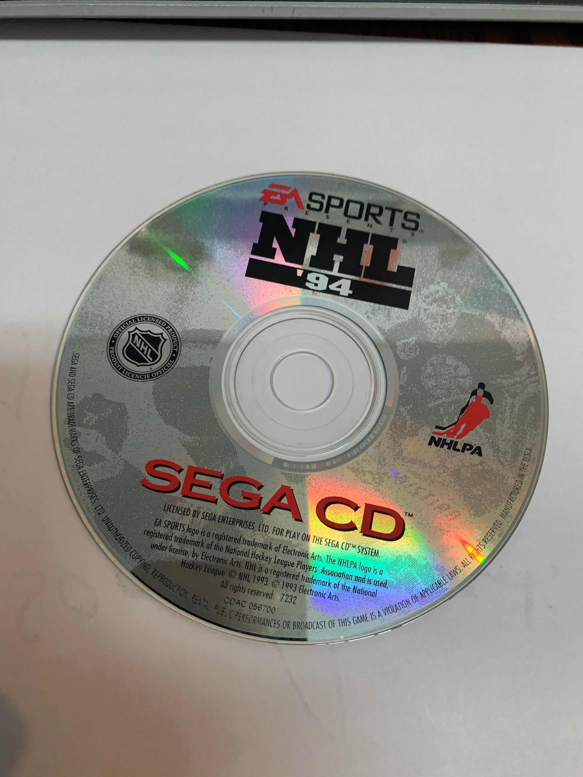 nhl 94 disc only sega cd