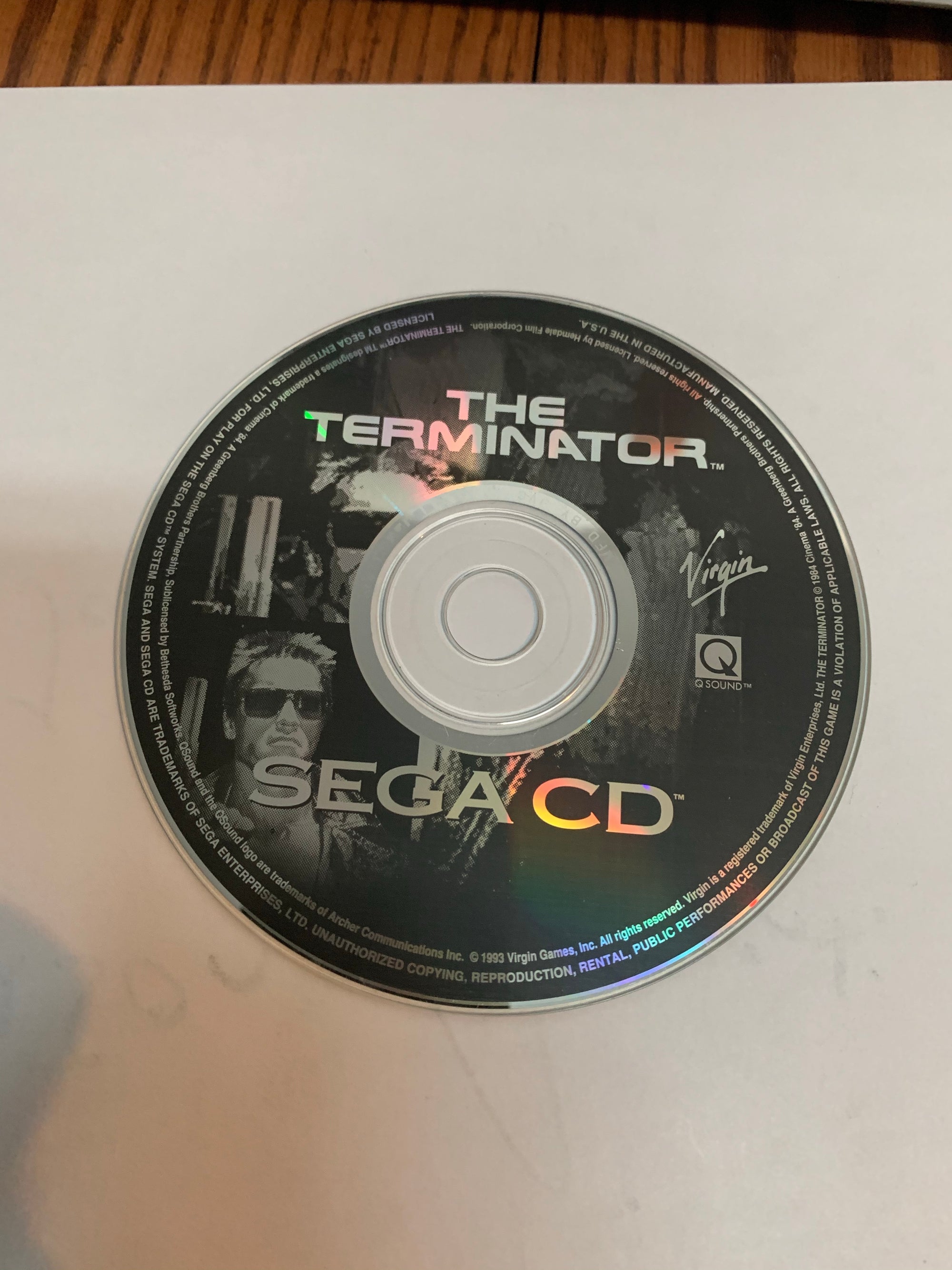 the terminator disc only sega cd