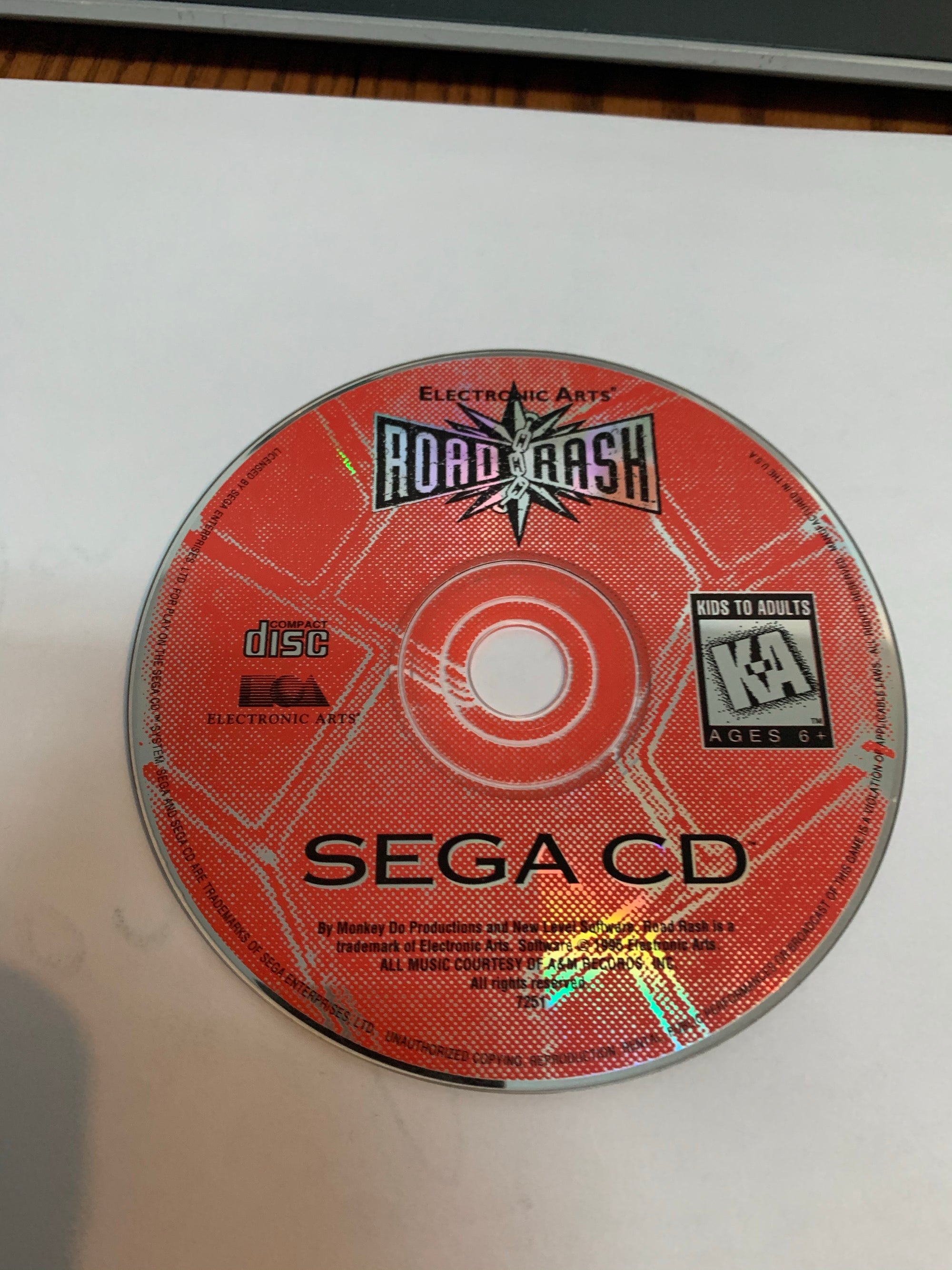 road rash disc only sega cd
