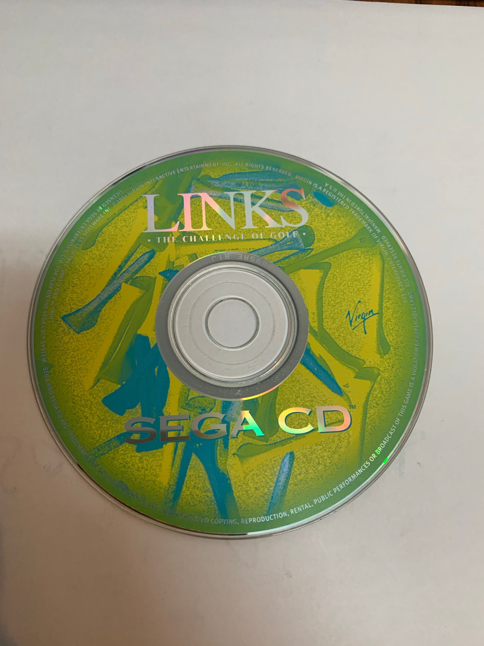 links the challenge of golf disc only sega cd